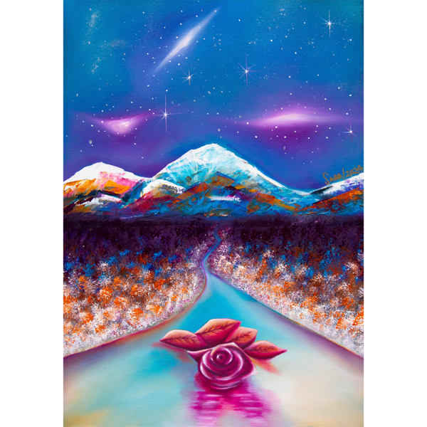 Rosa mística (65x45 cm)