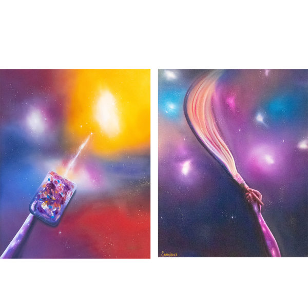 In My Hands: Díptico 2 (100x80 cm)